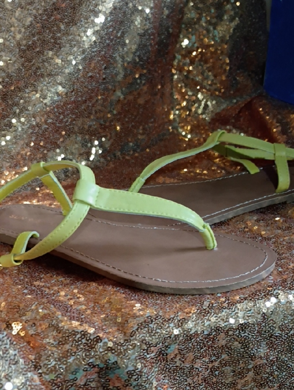 Women's Yellow Strappy Flat Sandals